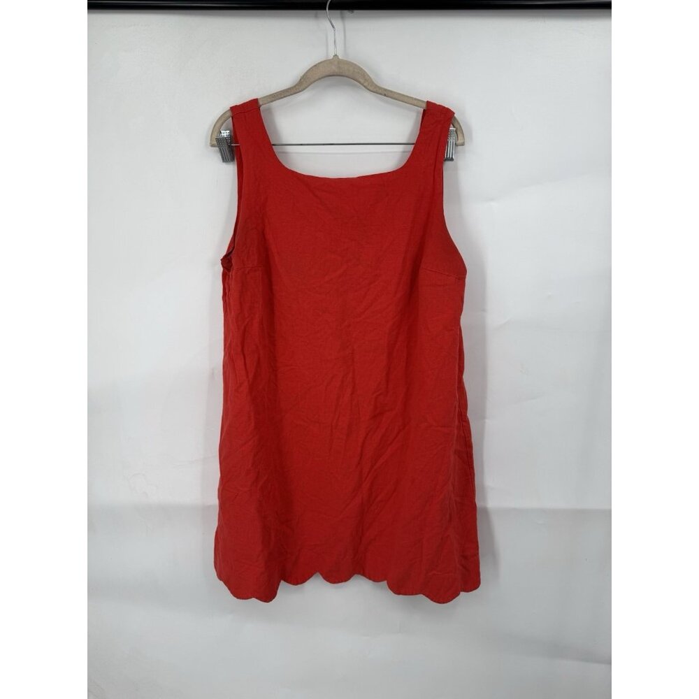 Kate Spade x‎ Target Scalloped Mini Shift Dress Women Large Red Preppy Retro